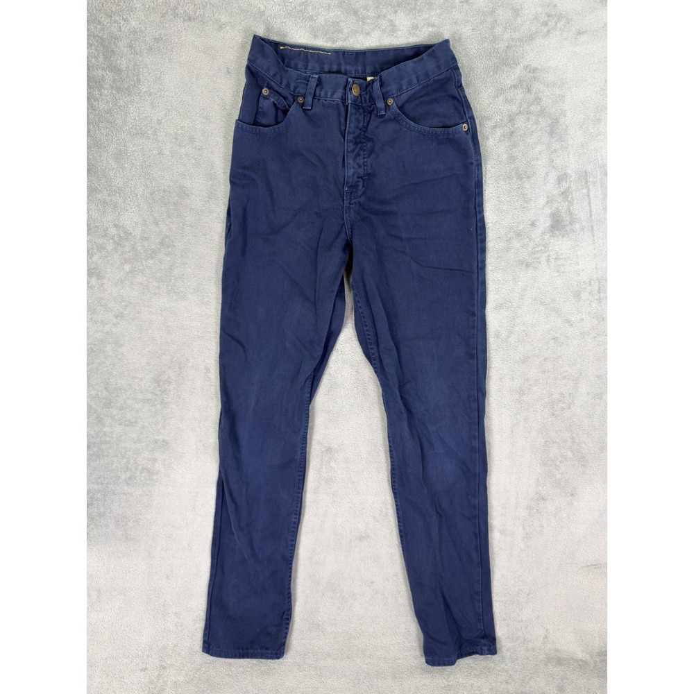 Calvin Klein Jeans Girls 6 Tall Blue Navy High Rise Straight Denim Made USA VTG